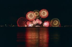 Dubai Fireworks - Golden Sands Hotel Creek
